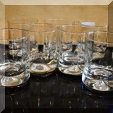 K37. Set of 7 old fashioned glasses. 4”h x 3.5”w - $14 